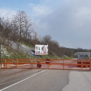 Chiusa al traffico la Fondo Valle Vitulanese al bivio di Castelpoto