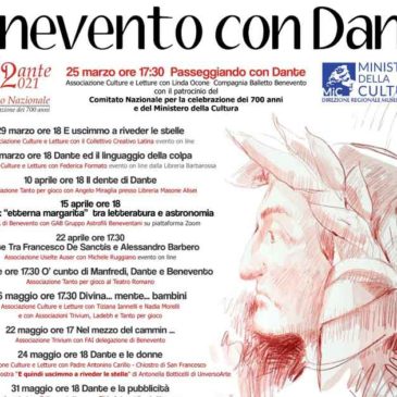 “Benevento con Dante”: celebrazioni per i 700 anni della morte del Sommo Poeta