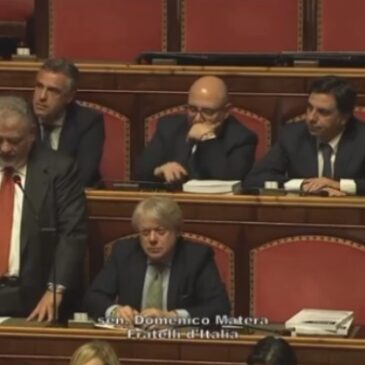 In Senato discorso di Domenico Matera in ricordo di Mino Izzo