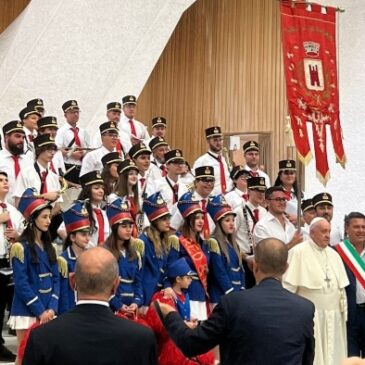 I “colori” di Castelvenere protagonisti nell’udienza con Papa Francesco