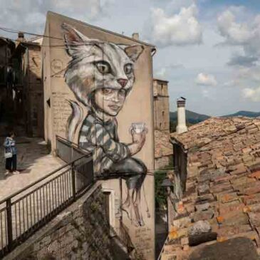 Immagini dal Sannio: Civitacampomarano, il borgo della street art e del decoro urbano